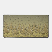 グリッタートウヒの木、雪片、星空 デスクマット (正面)