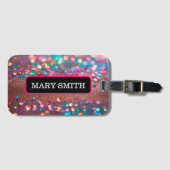 グリッタートレンディーオペルホログラフィックコレクション ラゲッジタグ (正面横)