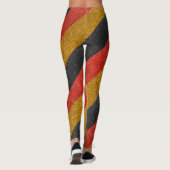 グリッタードイツ国旗ファッション スタイリッシュ レギンス (裏面)