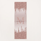 グリッタードライエレガントプバラ金ゴールドモノグラムスクリプト ヨガマット (正面)