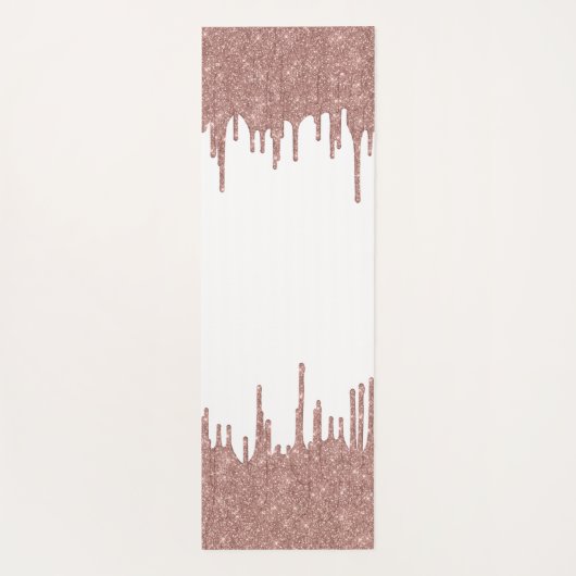 グリッタードライエレガントプバラ金ゴールドモノグラムスクリプト ヨガマット (裏面)