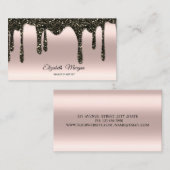 グリッタードライエレガントププロフェッショナルバラ金ゴールド 名刺 (正面/裏面)