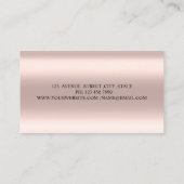 グリッタードライエレガントププロフェッショナルバラ金ゴールド 名刺 (裏面)