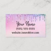 グリッタードリップインノフ8ポジティブPosh名刺 名刺 (裏面)