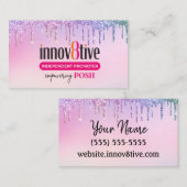 グリッタードリップインノフ8ポジティブPosh名刺 名刺 (正面/裏面)