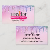 グリッタードリップインノフ8ポジティブPosh名刺 名刺 (正面/裏面)