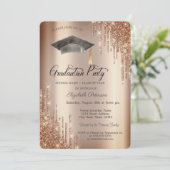 グリッタードリップグラッドキャップ卒業 招待状 (スタンド正面)