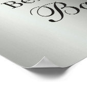 グリッタードリップシルバー足ベビーシャワーウェルカム ポスター (角)