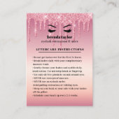 グリッタードリップスアイラッシュアフターケアの指示 名刺 (正面)