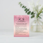 グリッタードリップスアイラッシュアフターケアの指示 名刺 (スタンド正面)