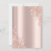 グリッタードリップスクールドレスネイビーブルー15誕生日 招待状 (裏面)