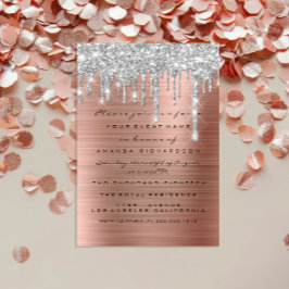 グリッタードリップスシルバーバラ金ゴールドブライダルスウィート16th 招待状