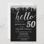 グリッタードリップスシルバー50thバースデーパーティー 招待状 (正面)