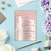 グリッタードリップスダイアモンズドレスキンセアニラ アクリル招待状 (インサイチュ (ウェディング))