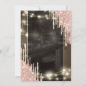 グリッタードリップストリングライト30th誕生日 招待状 (裏面)