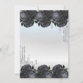 グリッタードリップスドレスブラックバラズスウィート16 招待状 (裏面)