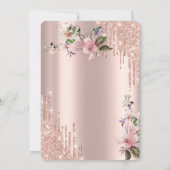 グリッタードリップスドレス春の花キンセアニラ 招待状 (裏面)