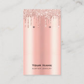 グリッタードリップスバラ金ゴールドジュエリーイヤリングディスプレイ 名刺 (正面)