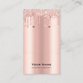 グリッタードリップスバラ金ゴールドジュエリーイヤリングディスプレイ 名刺