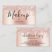 グリッタードリップスバラ金ゴールドメタリックメイクアップアーティスト 名刺 (正面/裏面)