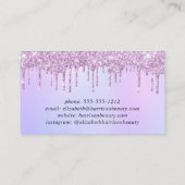 グリッタードリップスパープルピンク美しい 名刺 (裏面)