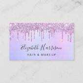 グリッタードリップスパープルピンク美しい 名刺 (正面)
