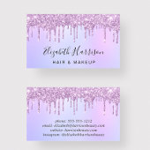 グリッタードリップスパープルピンク美しい 名刺