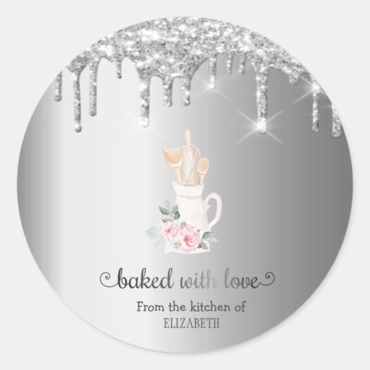 グリッタードリップスフラワーズベーカリーペストリーハンドツール ラウンドシール (正面)