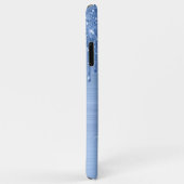 グリッタードリップスブルーモノグラム Case-Mate iPhoneケース (裏面/右)