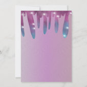 グリッタードリップスライムパーティー誕生日スパークル 招待状 (裏面)