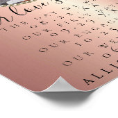 グリッタードリップス写真ラブストーリー結婚のポスター ポスター (角)