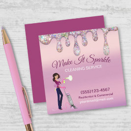 グリッタードリップス漫画メイドクリーニングサービス スクエア名刺