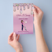 グリッタードリップス漫画メイド清掃サービス チラシ (ハンドル)