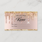 グリッタードリップス金ゴールド数キスブライダル エンクロージャーカード (正面)