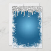 グリッタードリップス、エッフェルタワー、スノーフレークキンセニェラ 招待状 (裏面)