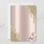 グリッタードリップス、ガラス、ブランチ&バブリーブライダルシャワー 招待状 (裏面)