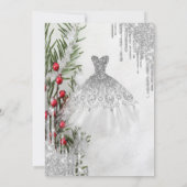 グリッタードリップス、ドレスパインツリースノースウィート16 招待状 (裏面)