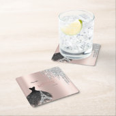 グリッタードリップス,ドレス,エッフェルタワースウィート16 スクエアペーパーコースター (インサイチュ)