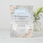 グリッタードリップス、フラワーズシルバー結婚ズ・アニバーサリー 招待状 (スタンド正面)