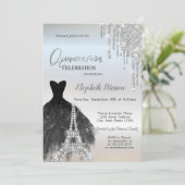 グリッタードリップス、ブラックドレス、エッフェルキンセアニラ 招待状 (スタンド正面)