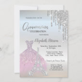 グリッタードリップス、ラバンダードレス、エッフェルキンセアニラ 招待状 (正面)