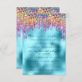 グリッタードリップバラブライダル16thレインボー海 招待状 (正面/裏面)