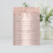 グリッタードリップバラベビーガールボーイシャワーエレファント 招待状 (スタンド正面)