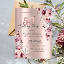 グリッタードリップバラ金ゴールドピンクフローラ50誕生日