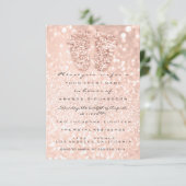 グリッタードリップバラ金ゴールドベビーシャワー足足 招待状 (スタンド正面)