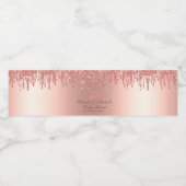 グリッタードリップバラ金ゴールドベビー足ベビーシャワー ペットボトルラベル (シングルラベル)