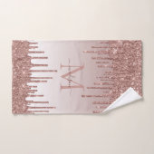 グリッタードリップバラ金ゴールドモノグラムスクフェミニンリプト バスタオルセット (ハンドタオル)