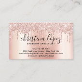 グリッタードリップバラ金ゴールド金属ブエレガントロー 名刺 (裏面)