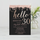 グリッタードリップバラ金ゴールド30th誕生日パーティー 招待状 (スタンド正面)