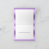 グリッタードリップパープルベビー足サンキューカード 招待状 (内部)